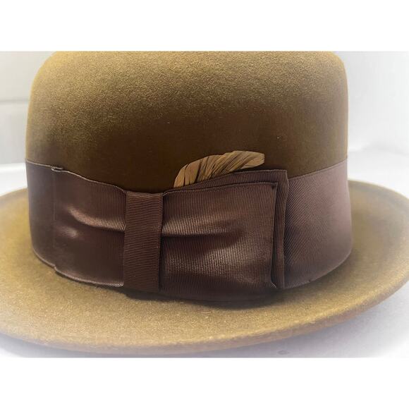 Vintage Resistol  Self Conforming Brown Felted Wool Fedora Men's Hat size 7 - Picture 5 of 8